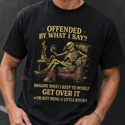 "Skeleton & Cold Beer" Sarcastic Graphic T-Shirt – Black Casual Streetwear