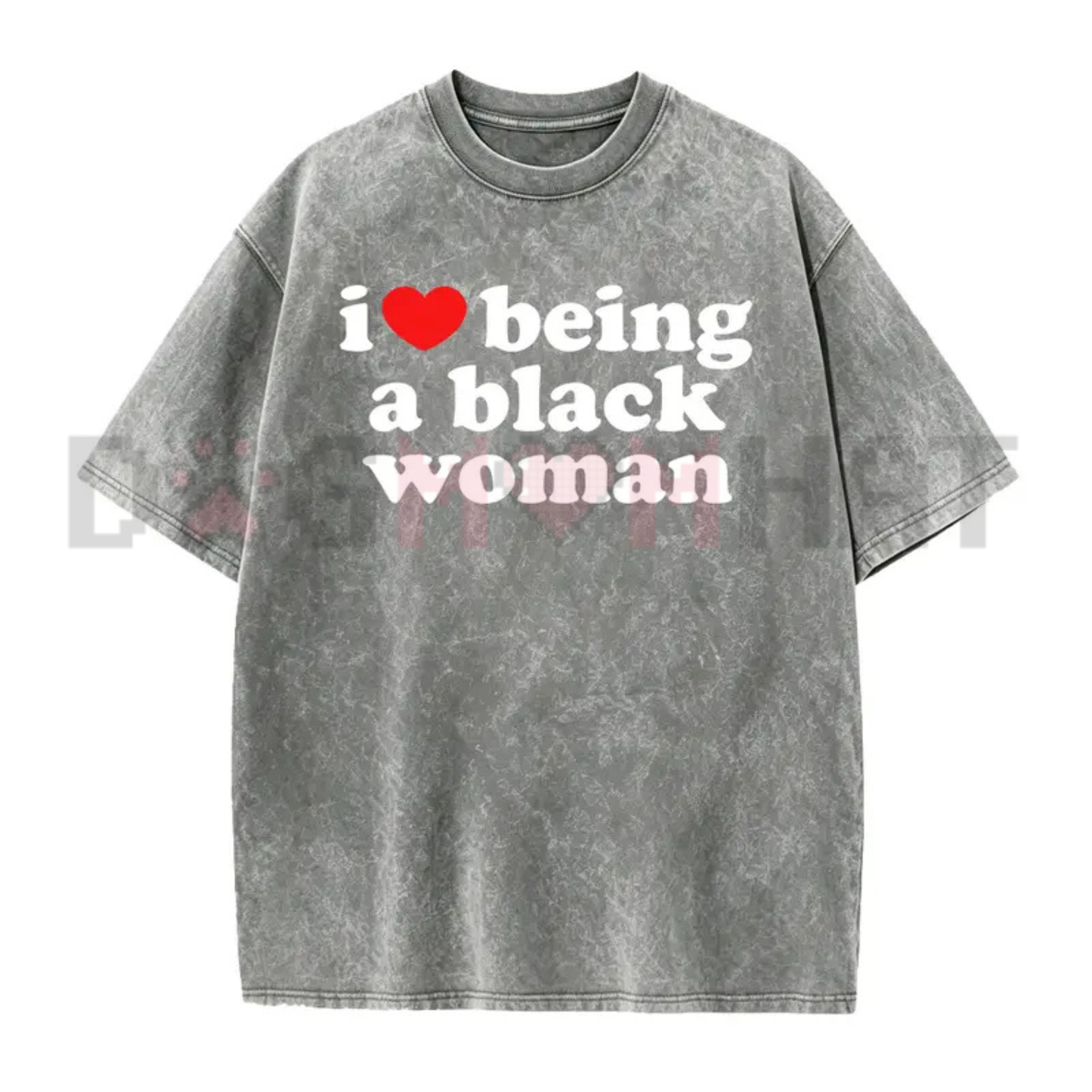 Unapologetic Melanin Magic Vintage Washed Tee - I Love Being A Black Woman Graphic Oversized Cotton Shirt