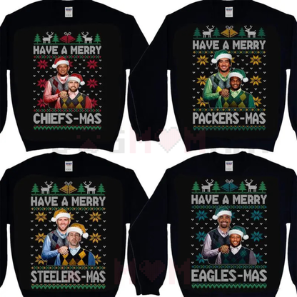 Vintage Funny Christmas Team Football Step Brothers Crewneck Sweatshirt