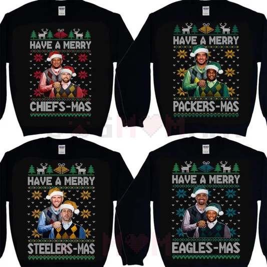 Vintage Funny Christmas Team Football Step Brothers Crewneck Sweatshirt