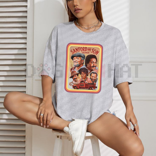 Sanford & Son Classic Portrait Vintage T-Shirt – Lamont & Fred Foxx Tee, Retro TV Show Merch