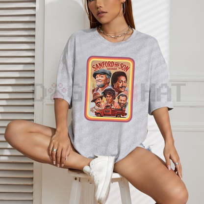Sanford & Son Classic Portrait Vintage T-Shirt – Lamont & Fred Foxx Tee, Retro TV Show Merch