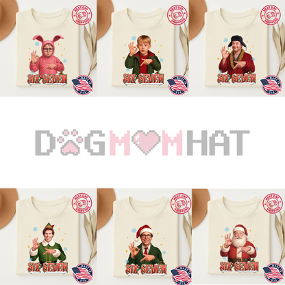 6/7 Merry Christmas 90s Movies Shirt – Retro Holiday Character Mashup 2025 Trending Tee