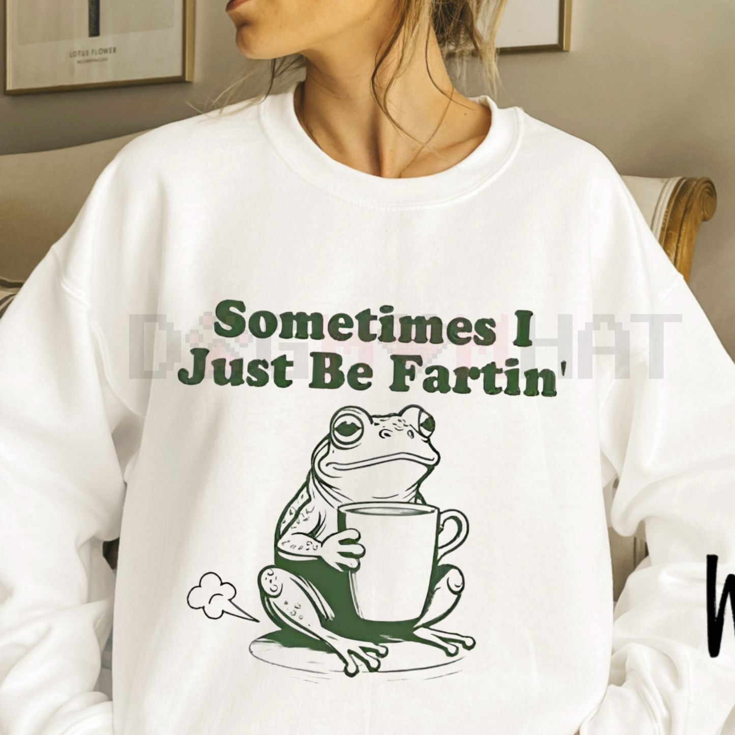 Absurdist 'Sometimes I Just Be Fartin'' Frog Meme Sweatshirt