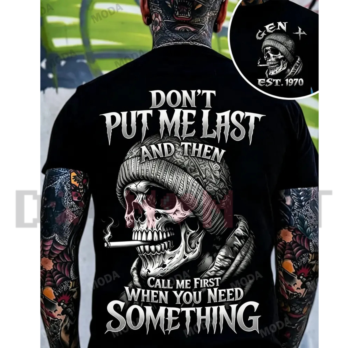 Chaosmoda "Generation X Don't Put Me Last" Custom Year Skull T-Shirt