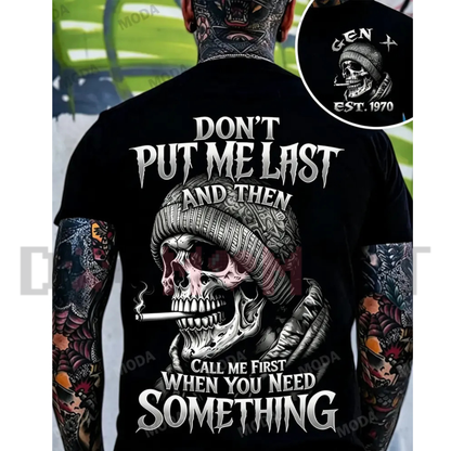 Chaosmoda "Generation X Don't Put Me Last" Custom Year Skull T-Shirt
