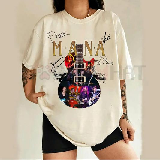 Maná Tour 2025 Tee – Vintage Latin Rock Tour Shirt, Music Fan Merch, Retro Band T-Shirt for Men & Women
