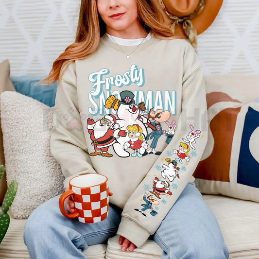 Vintage Frosty The Snowman Sweatshirt – Retro Holiday Cartoon Movie Pullover