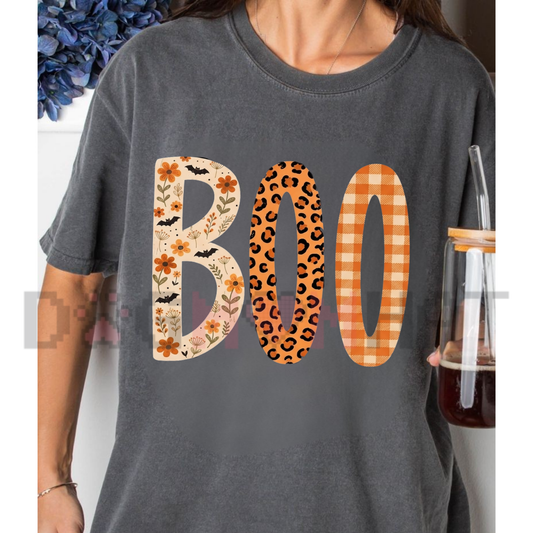 BOO Comfort Colors® Halloween Shirt - Trendy Ghost Festive Holiday Tee