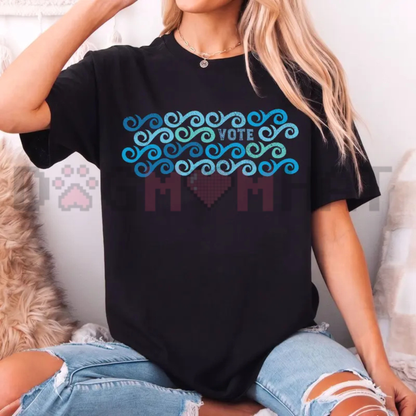 Vote Blue Wave Graphic T-Shirt – Progressive 2026 Election Tee