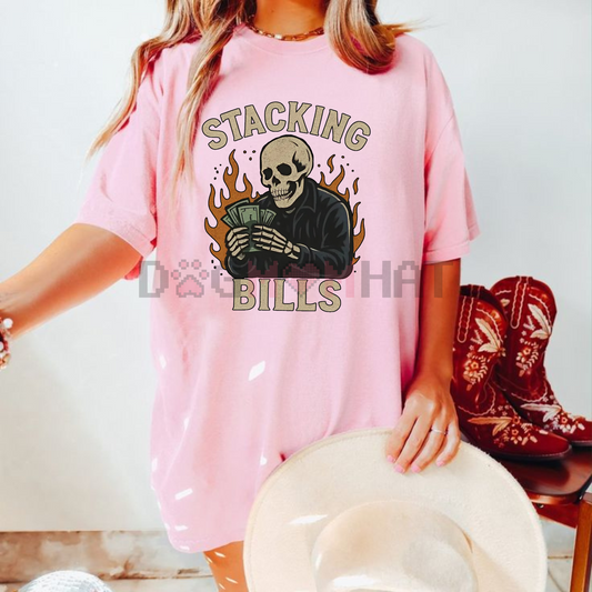 HAGBDH "Stacking Bills" T-Shirt – Funny Hustle Money Graphic Tee