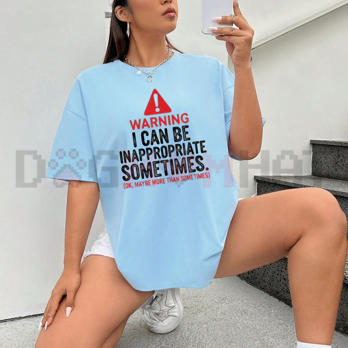 Men's Funny "Warning I Can Be Inappropriate Sometimes" Graphic T-Shirt