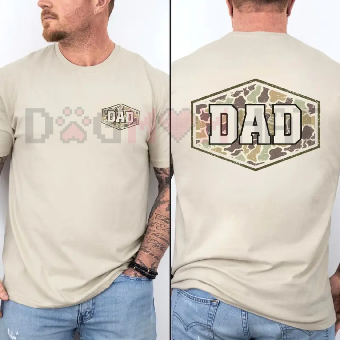 Comfort Colors Camouflage "Varsity Dad" T-Shirt