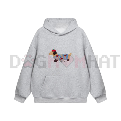 Aelfric Eden Cartoon Dog Embroidered Unisex Hoodie