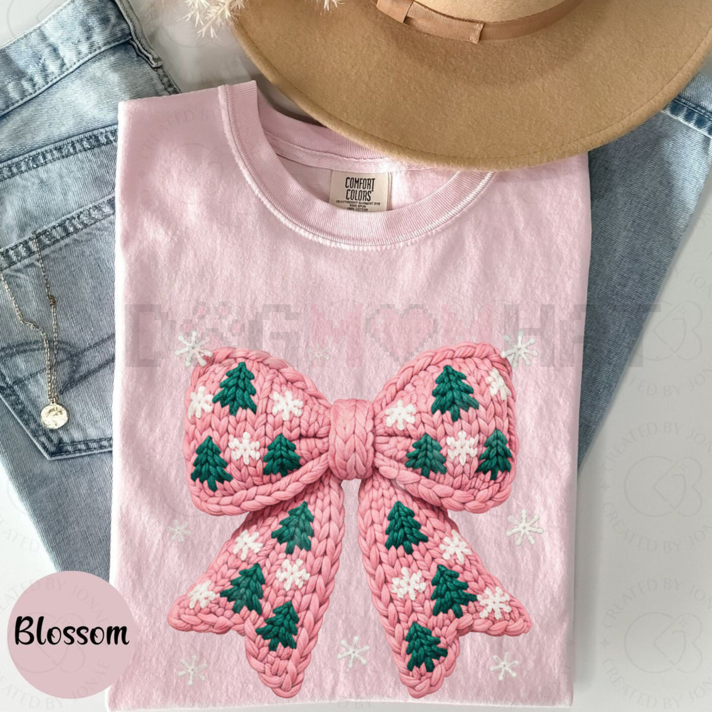 'Knitted Christmas Tree' T-Shirt – Unisex Rustic Sweater Aesthetic Tee