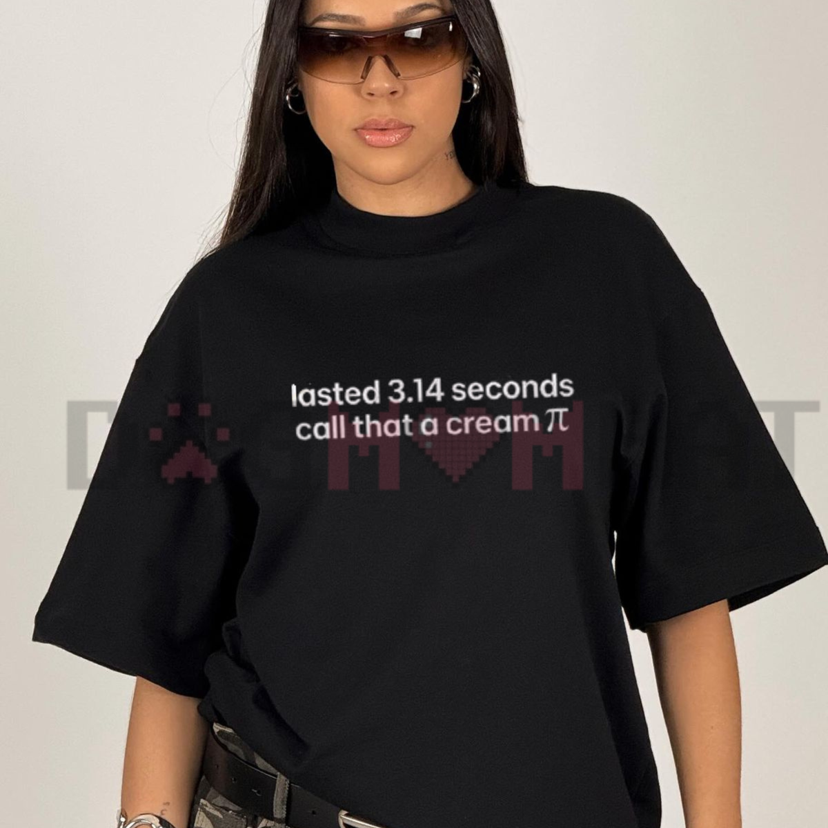 "Lasted 3.14 Seconds" Graphic T-Shirt - Funny Math Pi & Bedroom Humor Tee