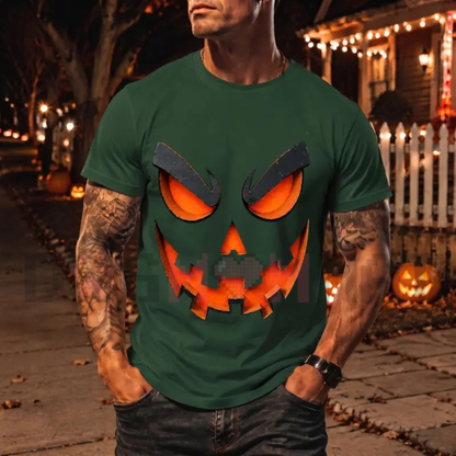 "Scary Evil Jack O' Lantern" Halloween Graphic T-Shirt