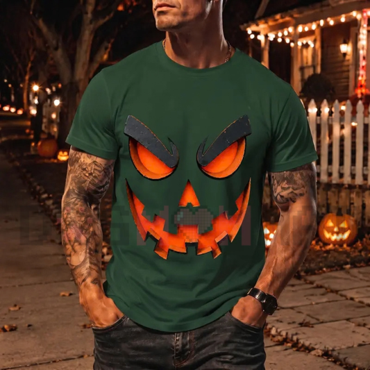 "Scary Evil Jack O' Lantern" Halloween Graphic T-Shirt