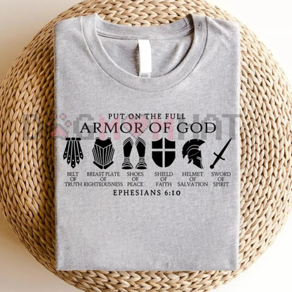 Christian Armor of God Shirt – Catholic Bible Verse Tee, Faith Based Sweatshirt