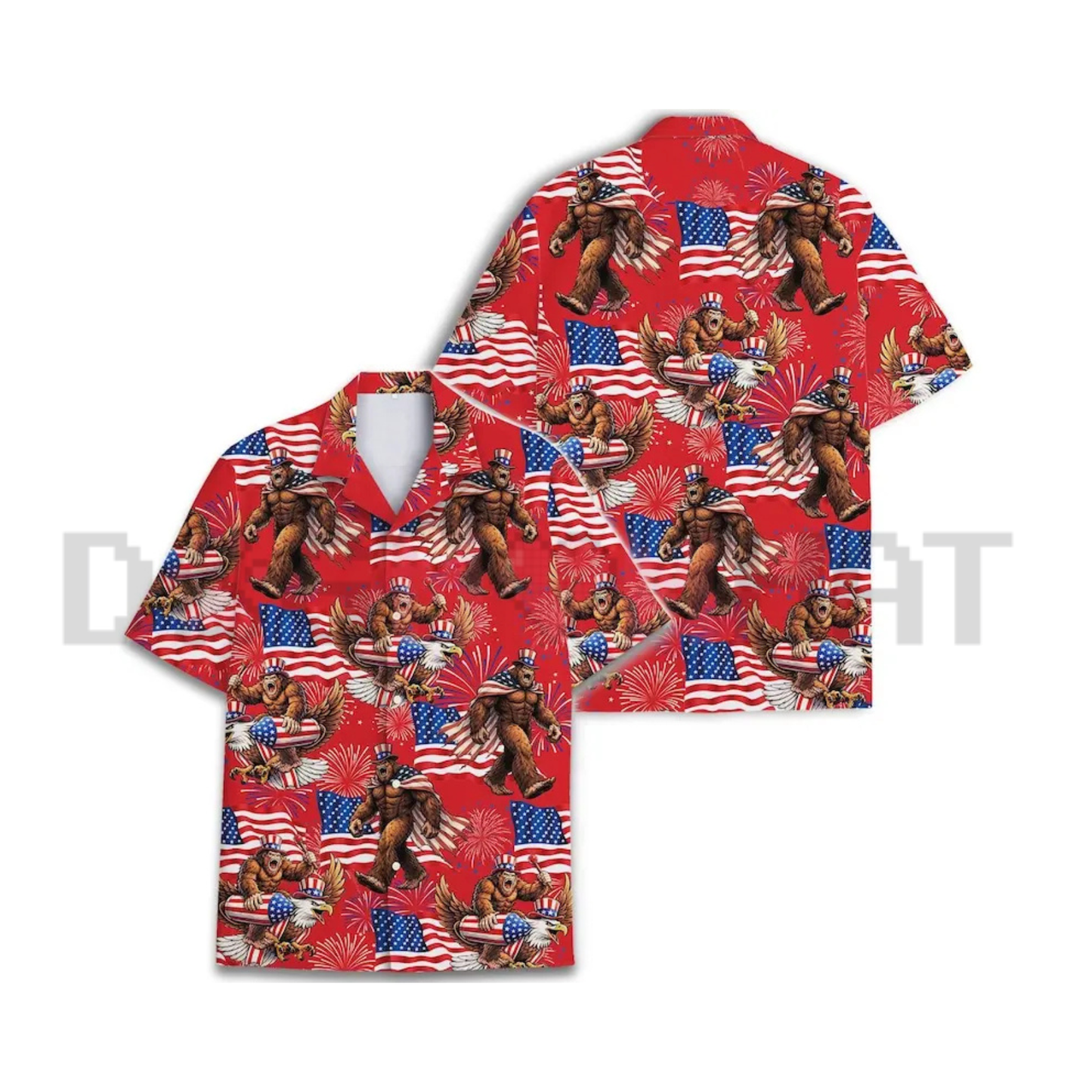 Bigfoot Firework Patriotic Hawaiian combo