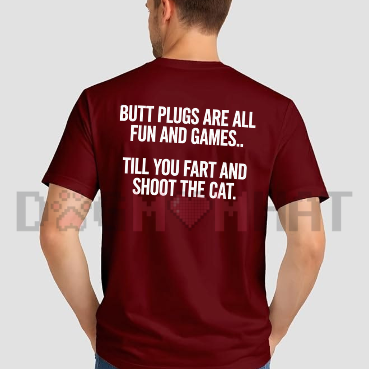 "Sarcastic Adult Joke Quote" Back Print Men's Humorous Graphic T-Shirt