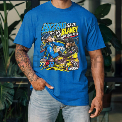 "Ryan Blaney vs Carson Hocevar Track Rivalry" Racing Graphic T-Shirt