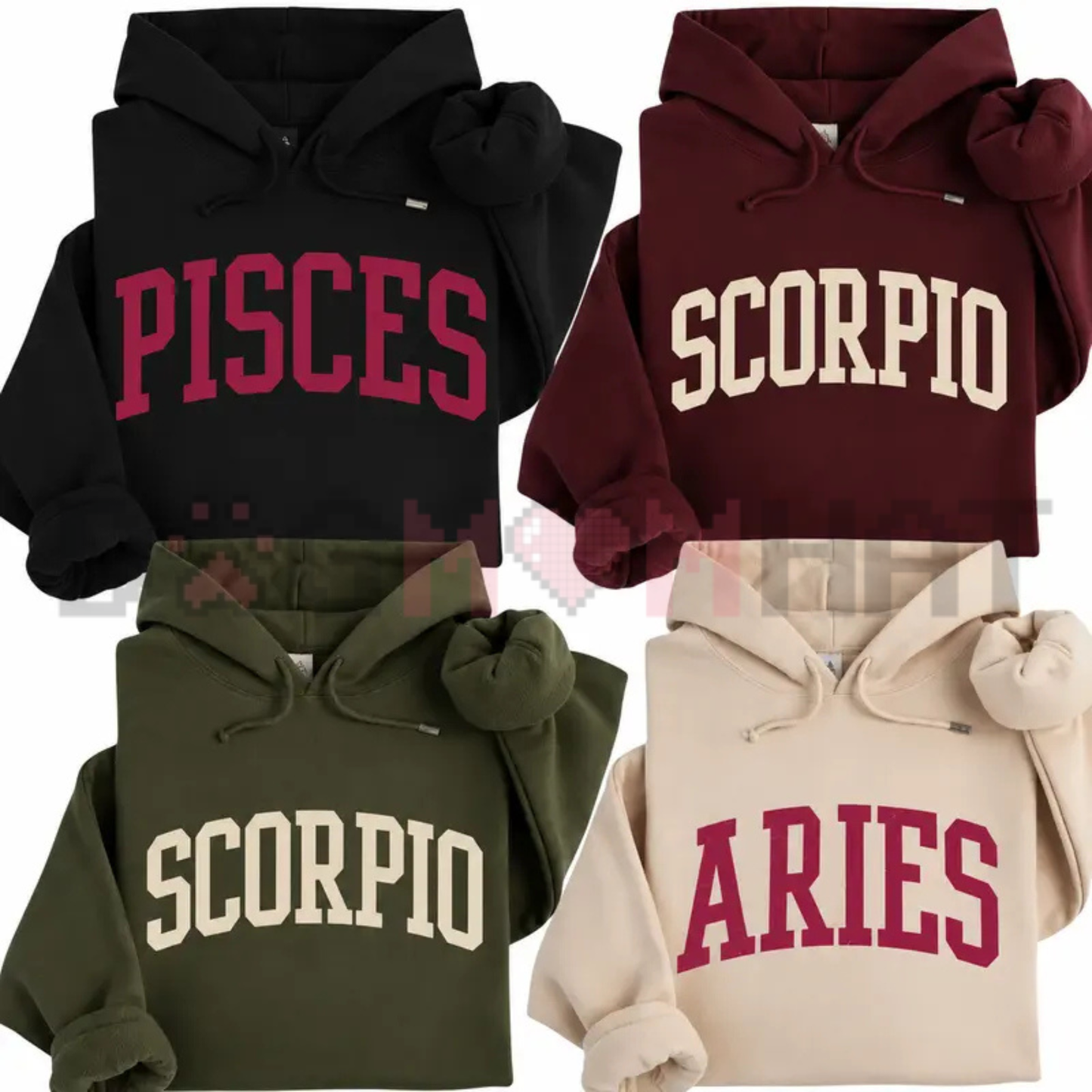 Minimalist Zodiac Sign EST Year Hoodie - Vintage College Astrology Soft Cotton Unisex Birthday Gift Pullover Sweatshirt