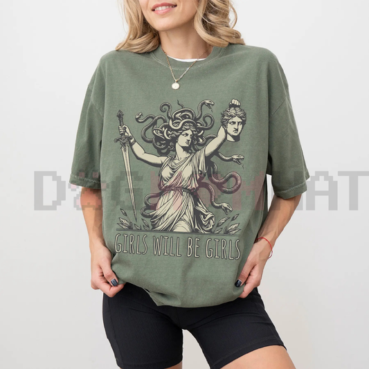 Medusa Victorious Tee – "Girls Will Be Girls" Feminist Shirt