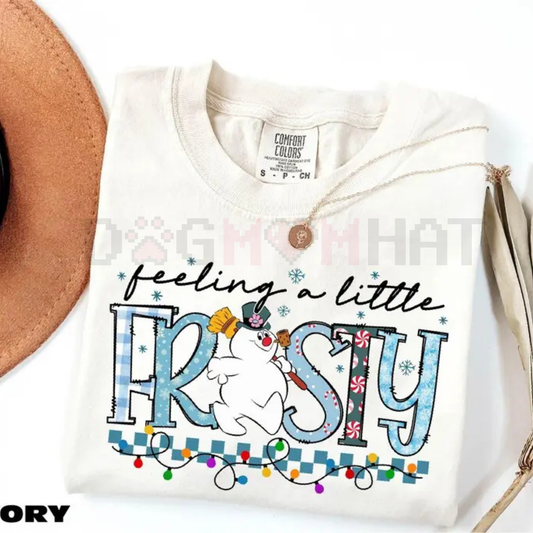 Feeling A Little Frosty' Comfort Colors® T-shirt – Cute Snowman Tee