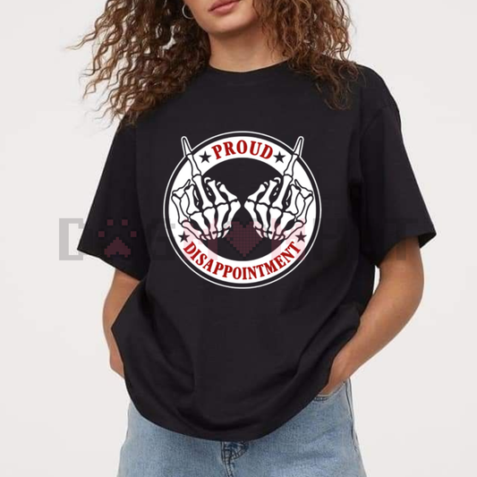 VER 2 PROUD DISAPPOINTMENT Defiant Bone Hand Print T-shirt