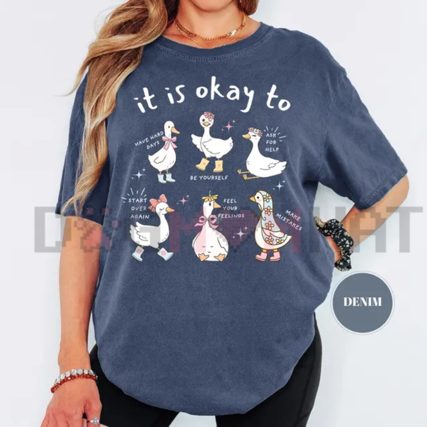 Comfort Colors® "Silky Mental Health Goose" T-Shirt - Positive Affirmation Self Care Tee
