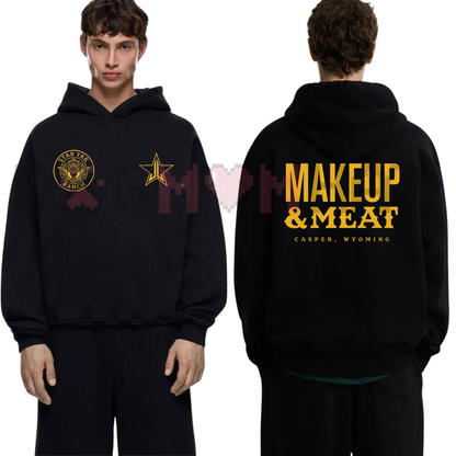 Cosmetic & Carnivore Lifestyle Pullover – Funny Makeup & Meat Graphic Hoodie