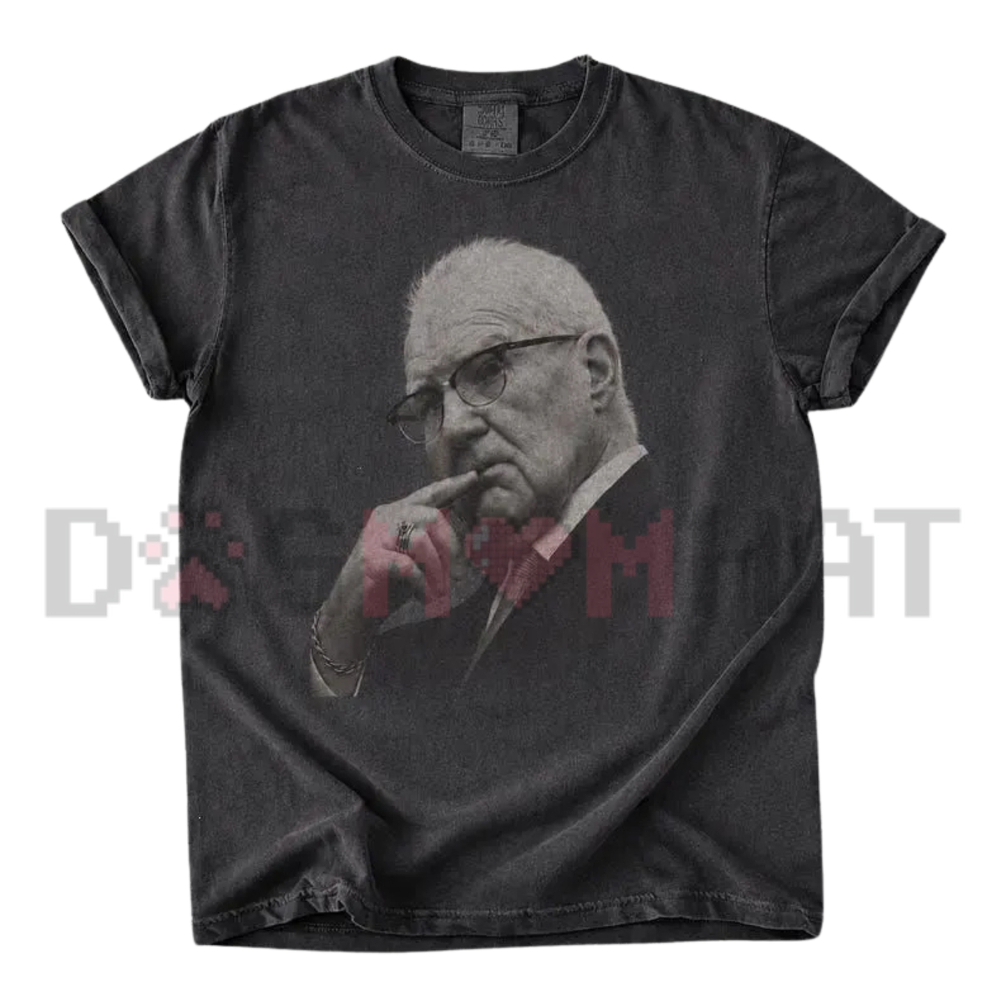 Kevin Reddington Black and White Portrait T-Shirt - Vintage Elderly Man Photo Tee