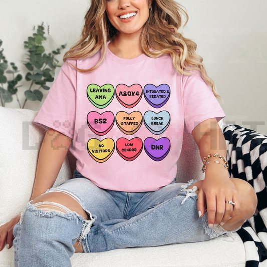 "Fruits of the Spirit" Candy Hearts T-Shirt