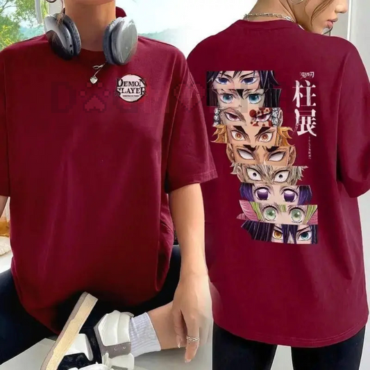 Demon Slayer Hashira Team T-Shirt – Tanjiro, Nezuko, Zenitsu, Inosuke, Kimetsu no Yaiba Anime Tee