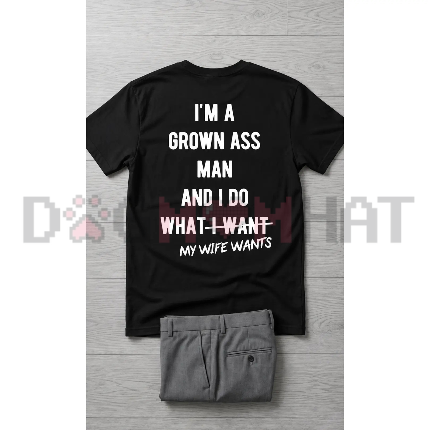 "I'm A Real Man But I Listen To My Wife" Funny Marriage T-Shirt - Sarcastic Husband Soft Cotton Tee