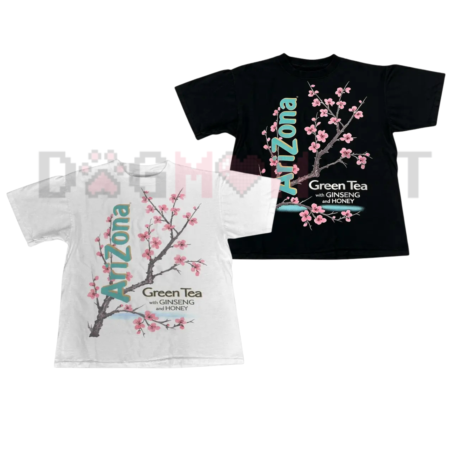 Vintage Arizona Green Tea Cherry Blossom Shirt - Retro Y2K Pastel Graphic Tee