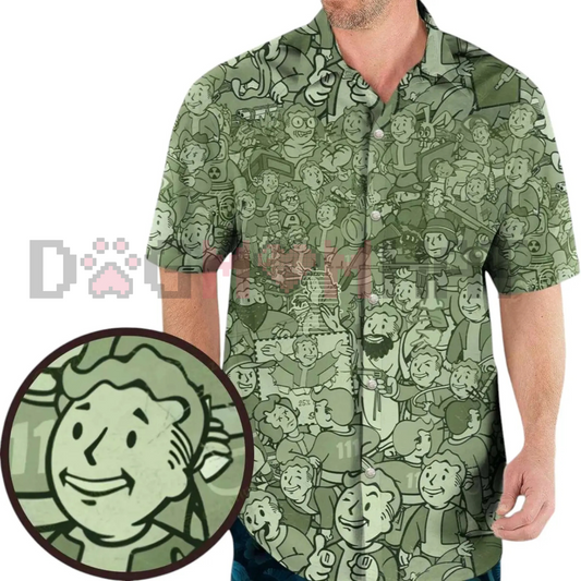 Fallout Compilation Maxi Hawaiian Shirt – Ultimate Gaming Tropical Shirt