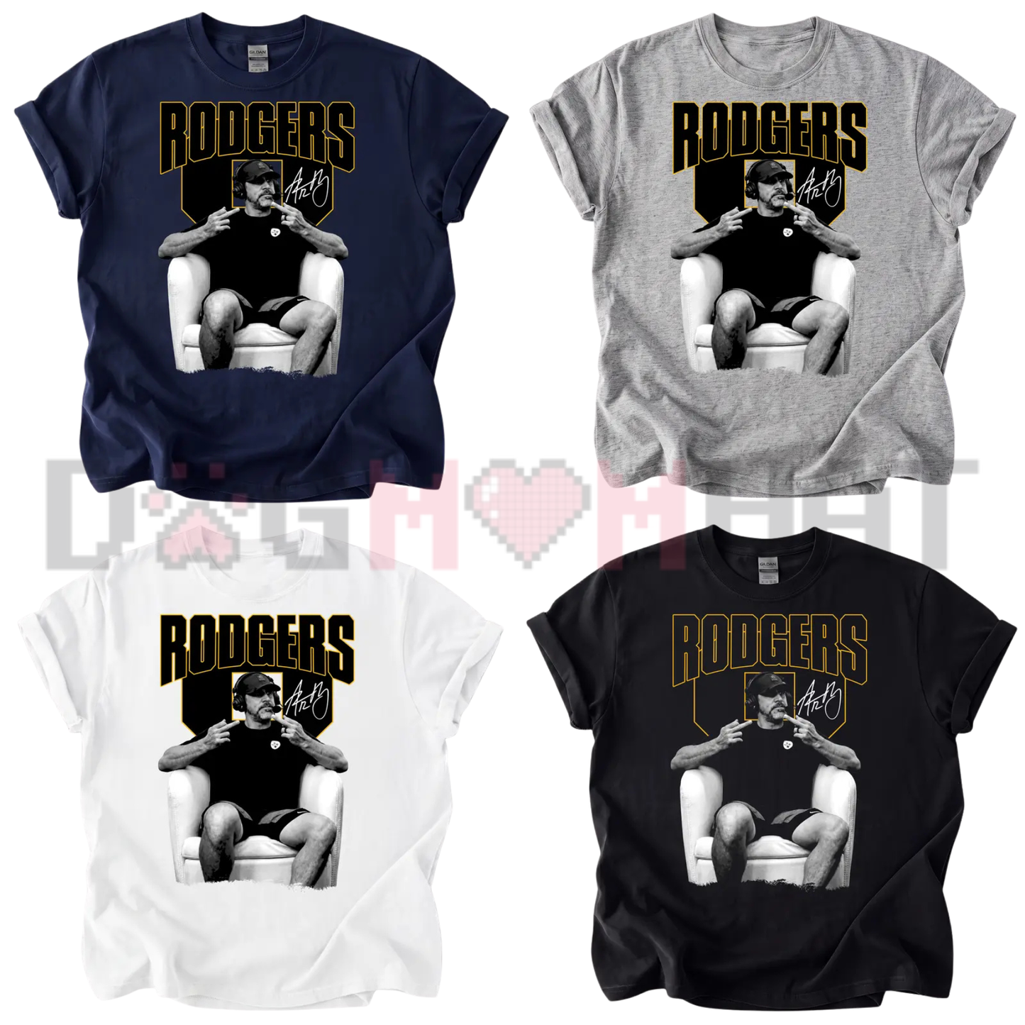 Pittsburgh Gridiron Attitude Graphic Tee - Rodgers Hand Gesture Football Fan Pure Cotton T-Shirt
