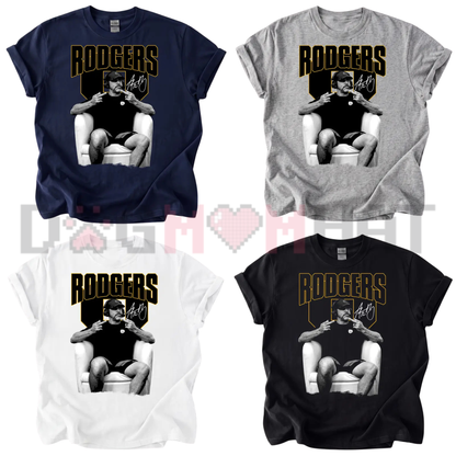 Pittsburgh Gridiron Attitude Graphic Tee - Rodgers Hand Gesture Football Fan Pure Cotton T-Shirt