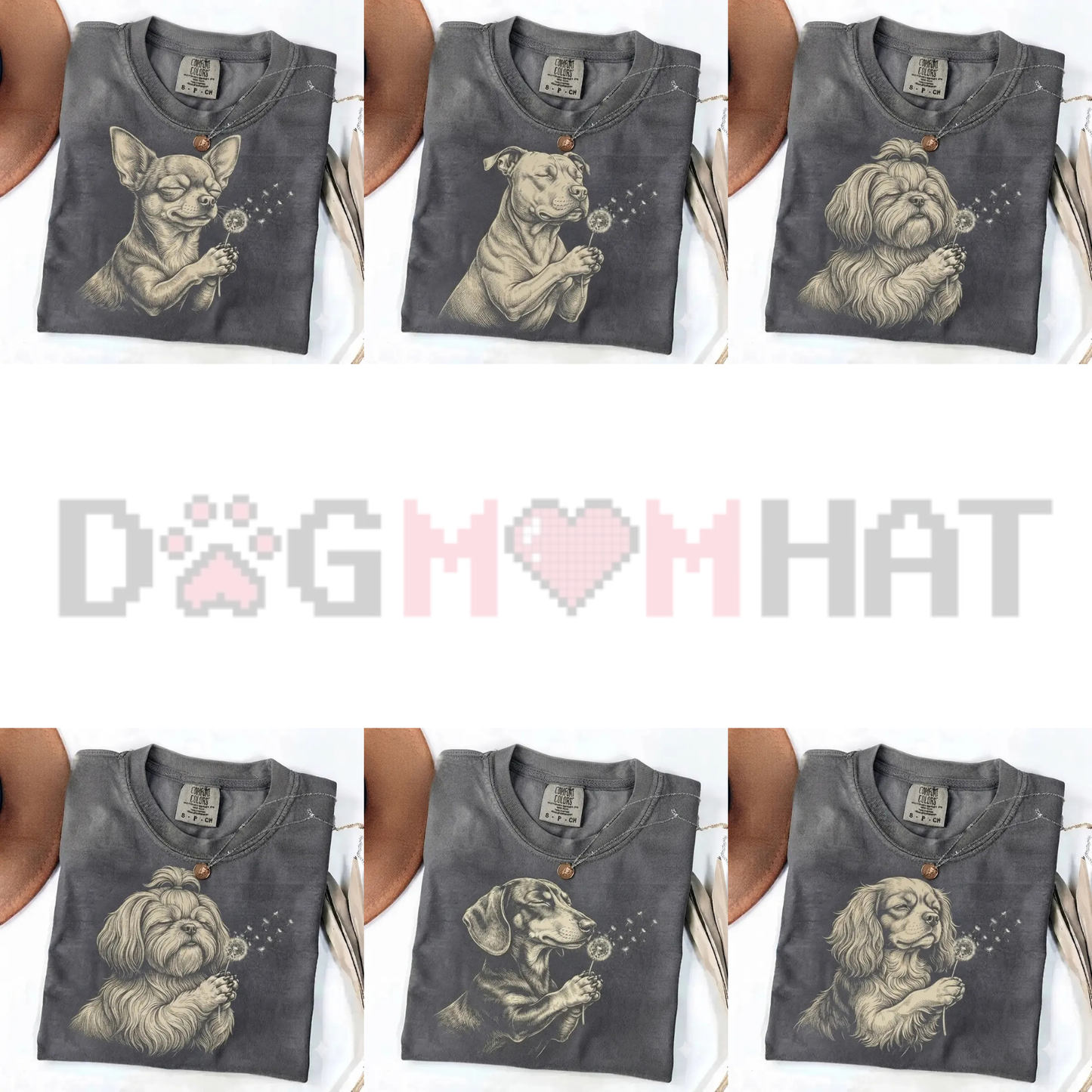 Botanical Dog Breeds & Wildlife Graphic Tee - Vintage Forest Animal Cotton Unisex T-Shirt Gift For Nature Lovers