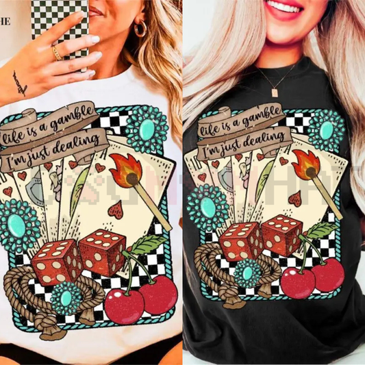 "Life is a Gamble" Retro Western Tee