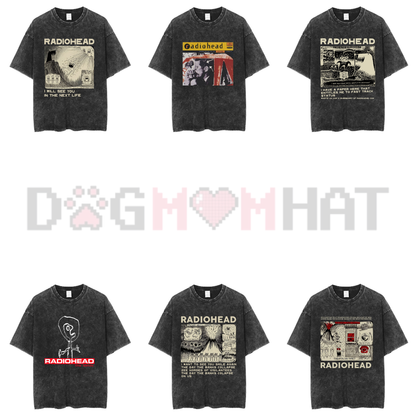 Radiohead Washed Cotton Oversized Tee