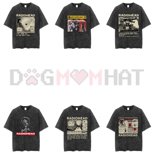 Radiohead Washed Cotton Oversized Tee