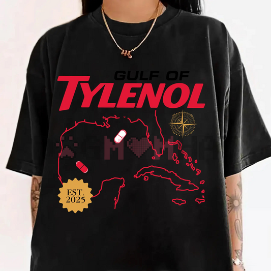 Gulf Of Tylenol FDT Funny Shirt – Epsteinaminophen Tylenol T-Shirt, "It Wasn’t The Tylenol FDT" Statement Advocacy Tee