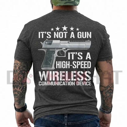 "High-Speed Wireless Communication" Funny Tactical Graphic T-Shirt