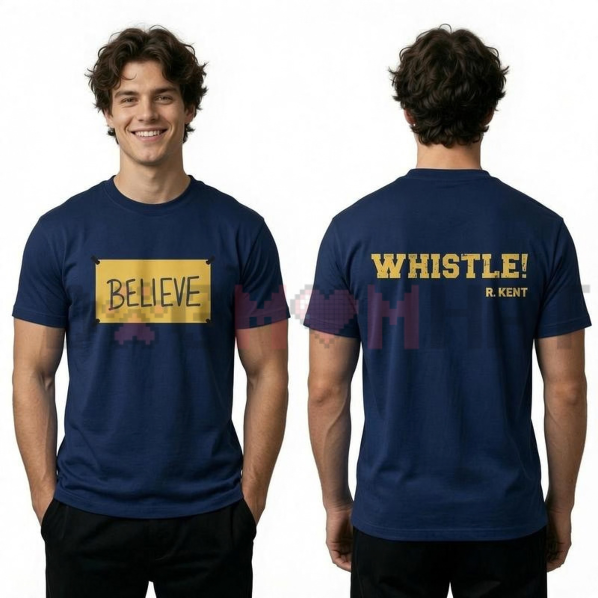 Believe Ted Lasso Motivational Backprint Men's Graphic T-Shirt