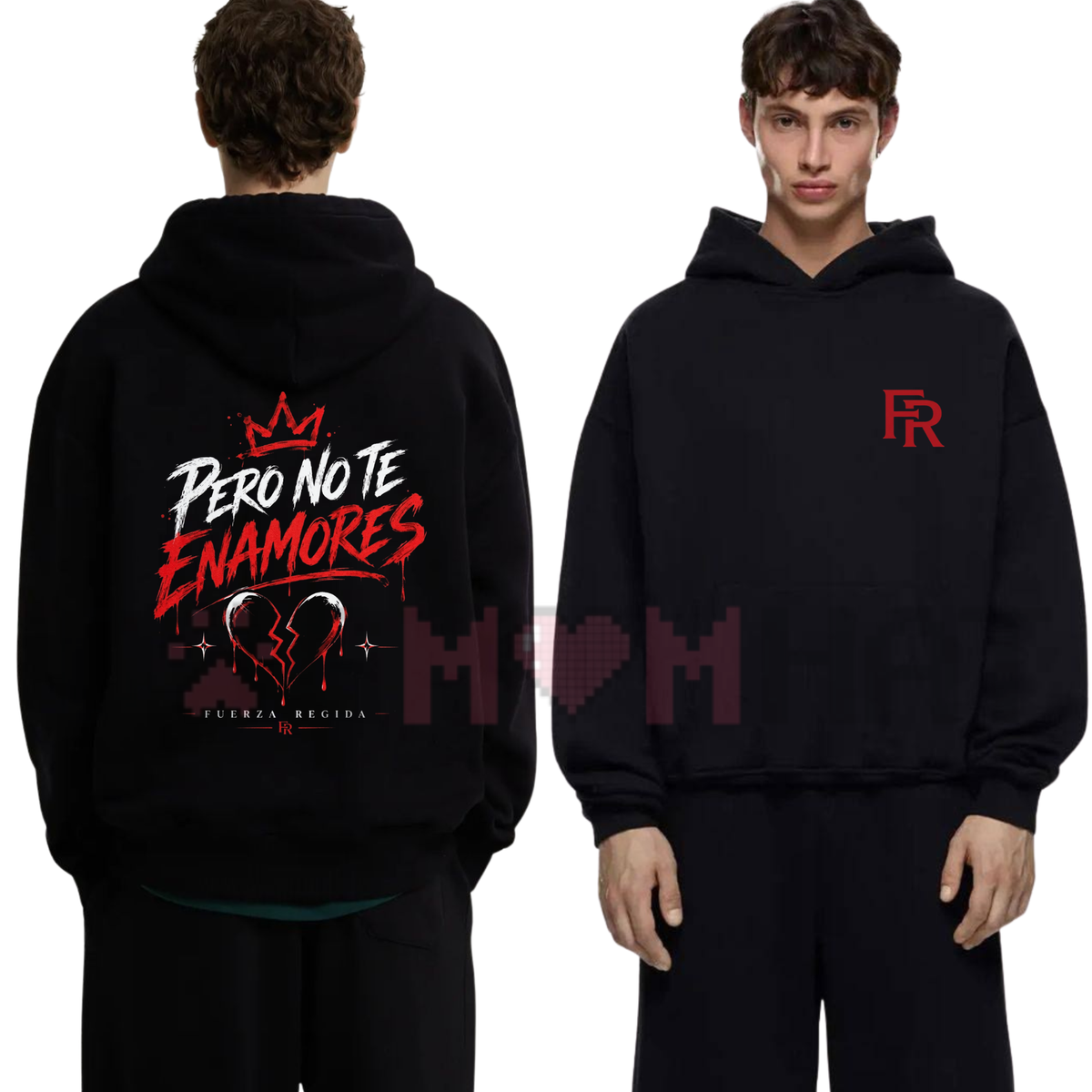 "Pero No Te Enamores #667" Regional Mexicano Streetwear Graphic Hoodie
