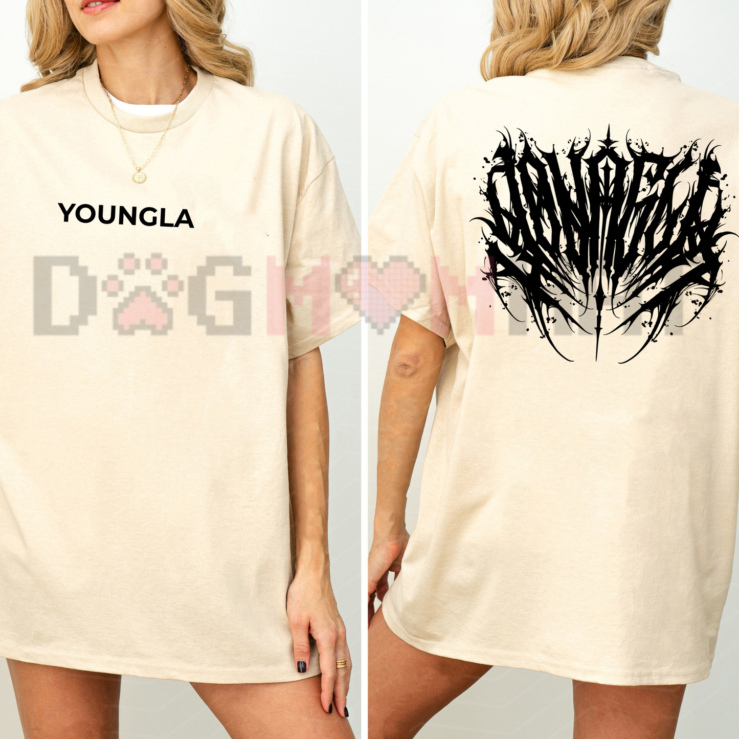 Cyber Sigilism Back Graphic T-Shirt - Y2K Neo-Tribal Streetwear Cotton Tee