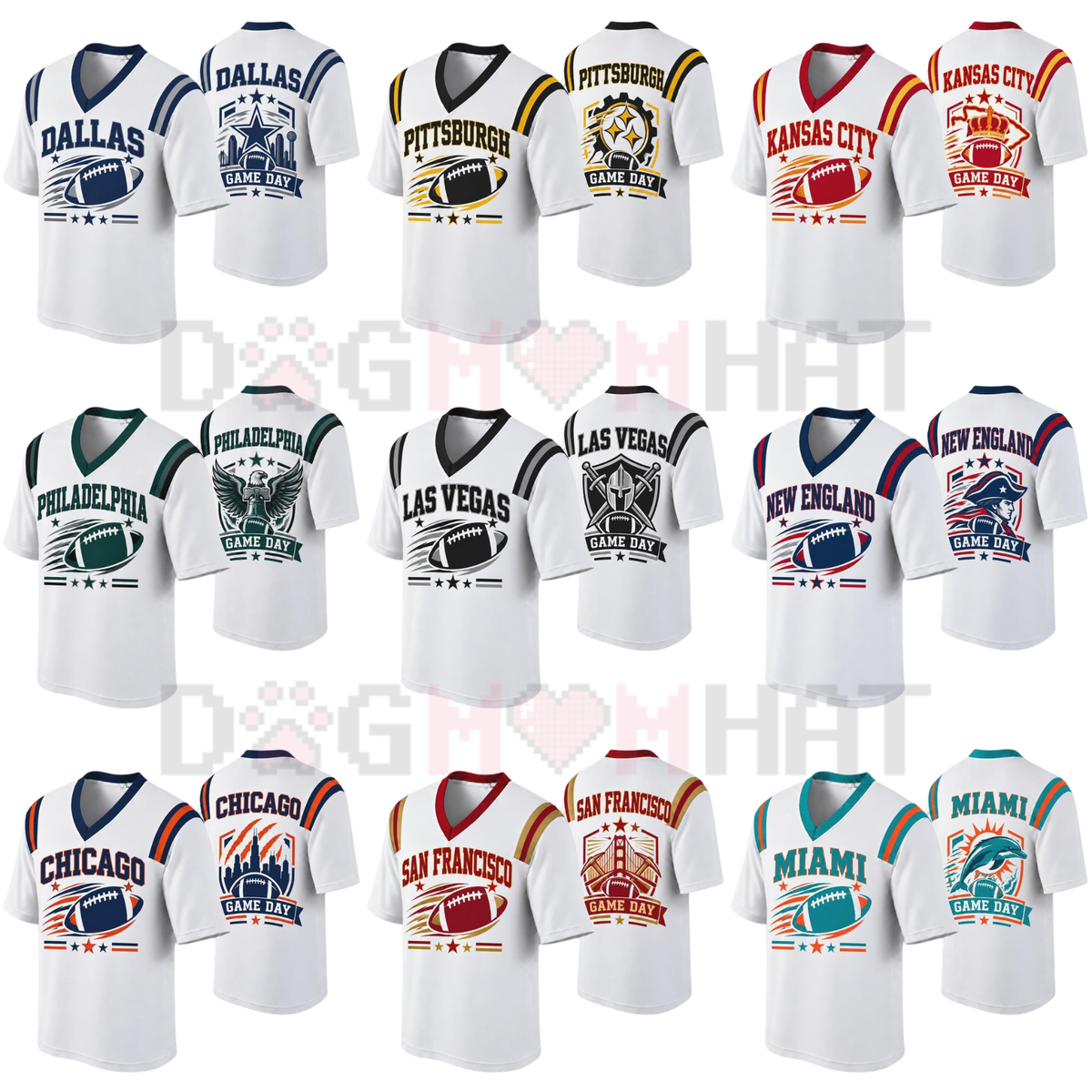 "32 City Football Fan Jersey Style" Athletic Graphic T-Shirt